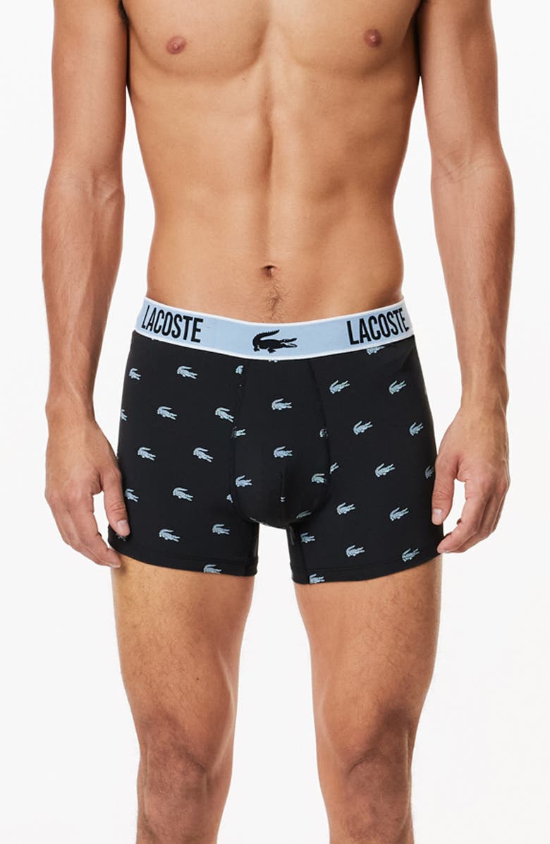 Lacoste Assorted 3-Pack Croc Logo Trunks, Alternate, color,