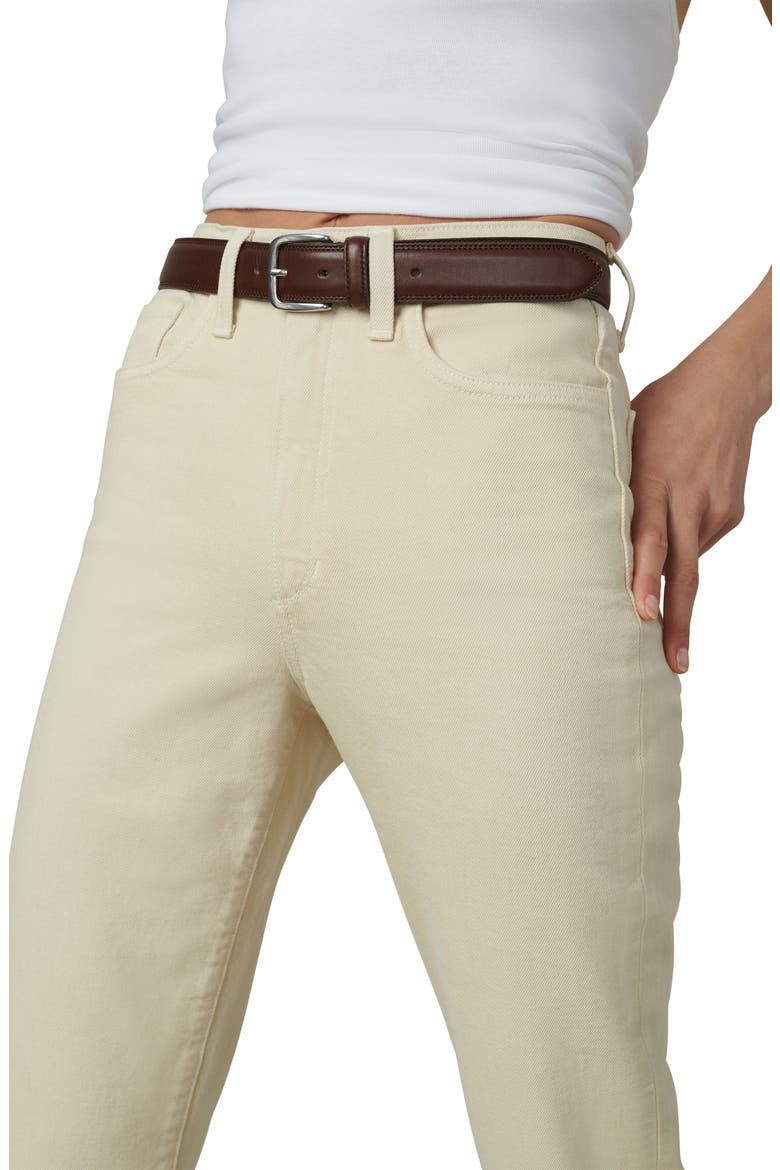 The Margot High Waist Ankle Slim Straight Leg Jeans, Alternate, color, CREME BRULEE