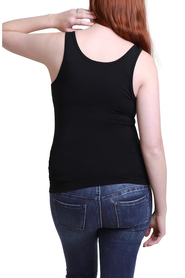 Ingrid & Isabel® Maternity Scoop Neck Tank, Alternate, color, BLACK