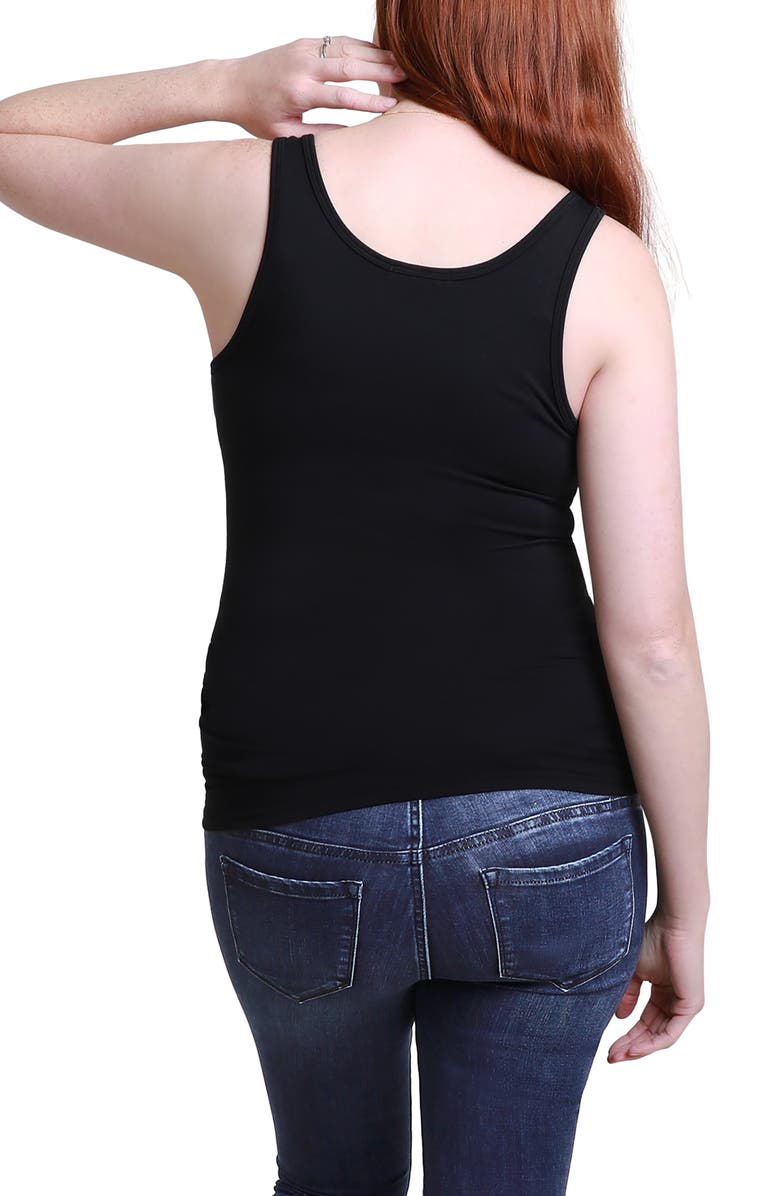Ingrid & Isabel<sup>®</sup> Maternity Scoop Neck Tank, Alternate, color, Black