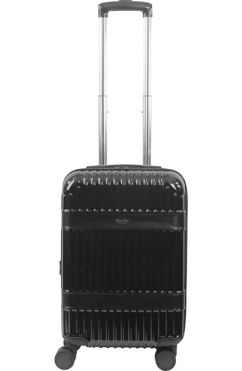 MARTHA STEWART The Bedford 22" Hardcase Carry-On, Alternate, color, Black
