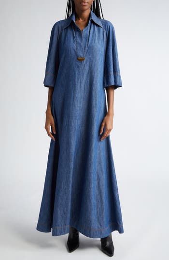 【Zimmermann】ILLUSTRATION DENIM MAXI DRESS デニム マキシ Zimmermann Denim Maxi Dress | Nordstrom
