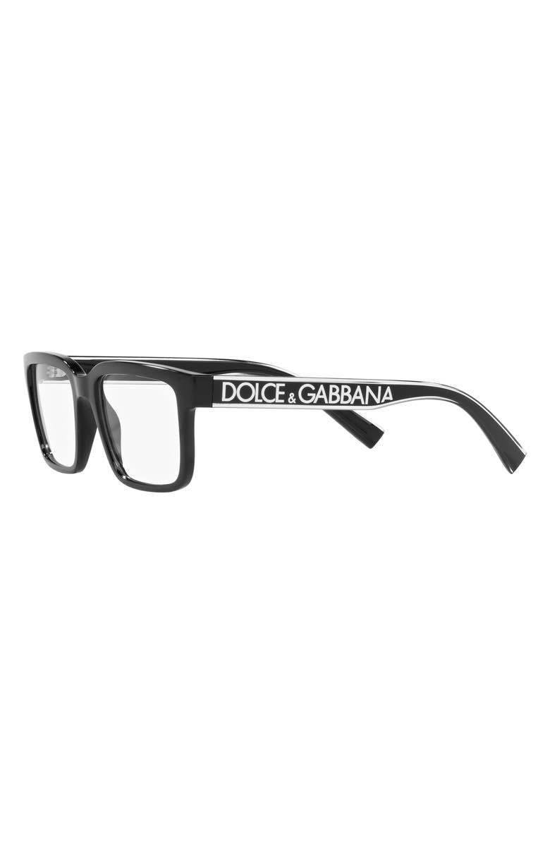 Dolce&Gabbana 53mm Rectangular Optical Glasses, Alternate, color, 
