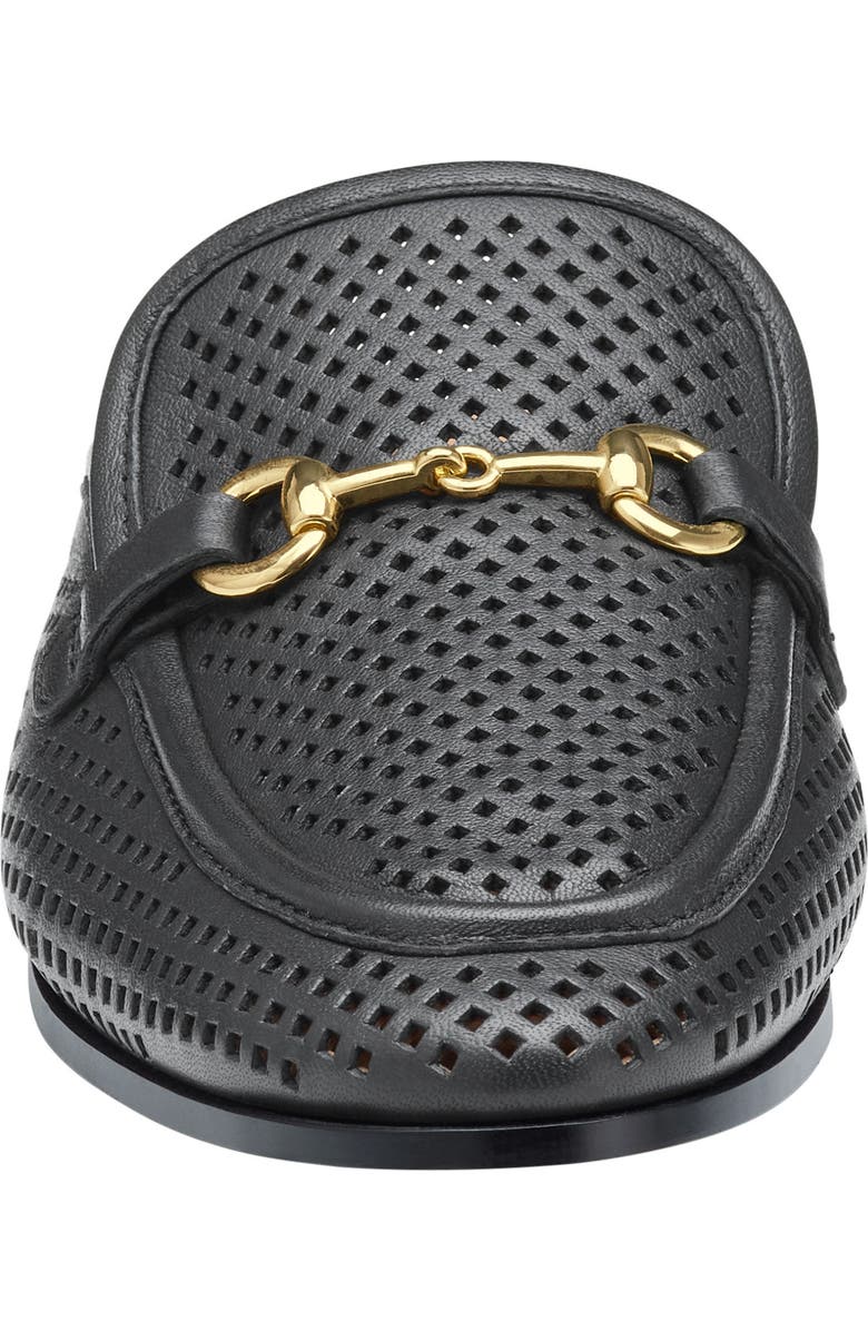 Johnston & Murphy Ali Perforated Bit Mule, Alternate, color, Black Glove Leather