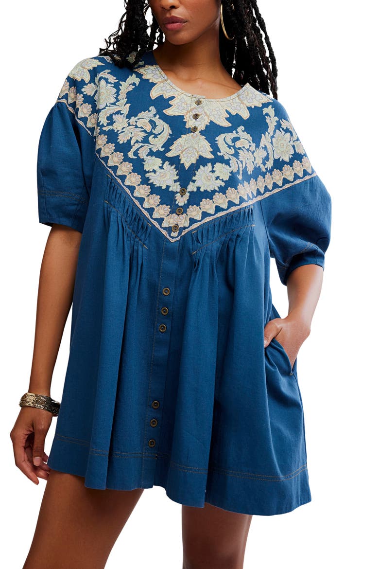 Orson Shift Minidress, Alternate, color, INDIGO COMBO