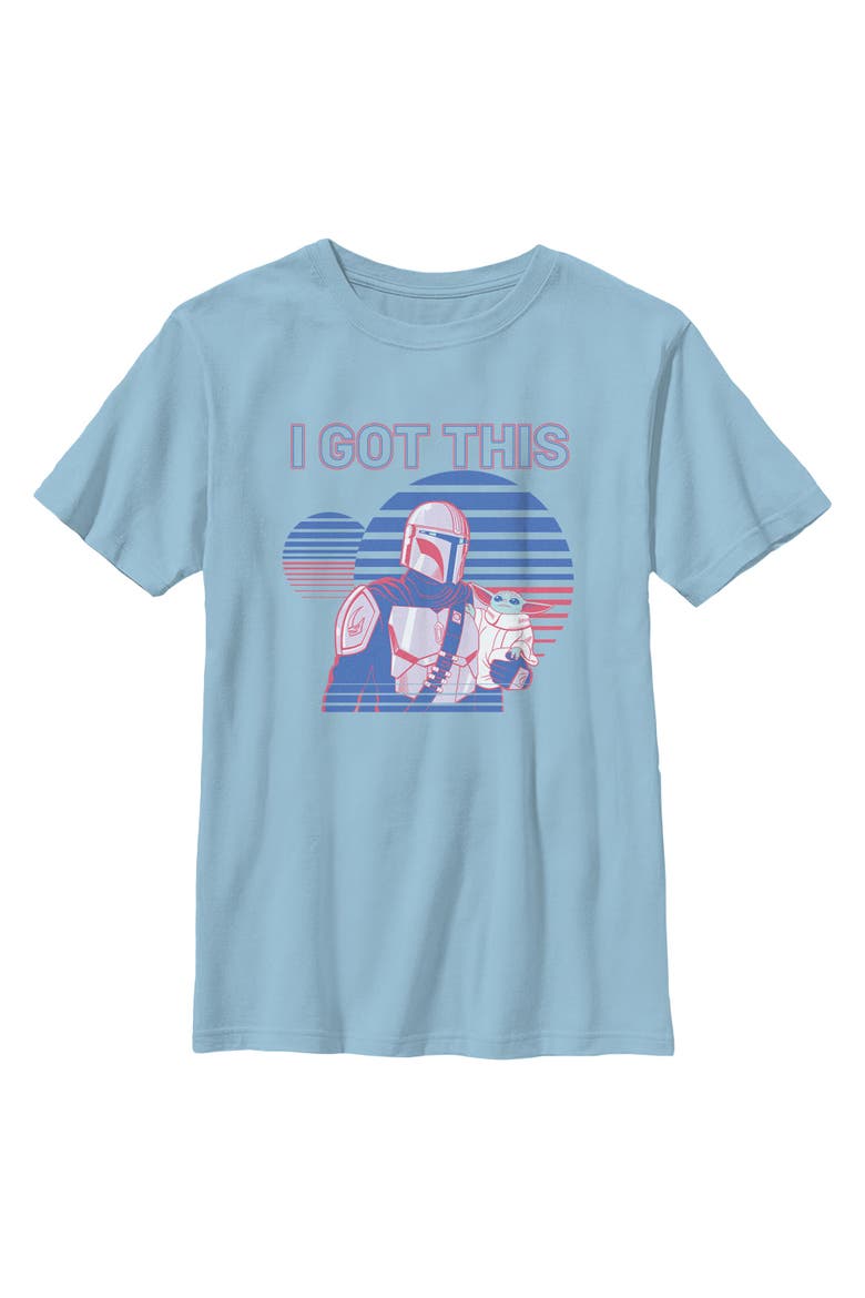 Boy's Star Wars The Mandalorian I Got This Duo  Graphic T-Shirt, Main, color, Light Blue