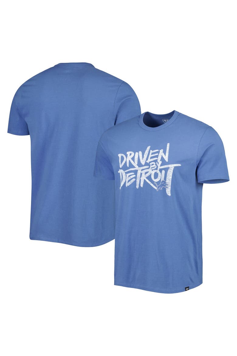 Men's '47 Blue Detroit Lions Driven by Detroit T-Shirt, Alternate, color, Blue