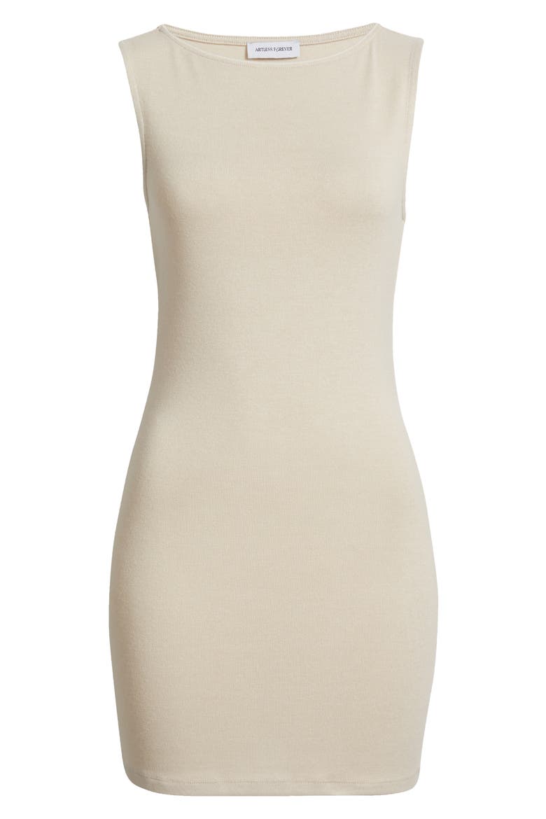 '90s Sleeveless Body-Con Minidress, Alternate, color, SAND