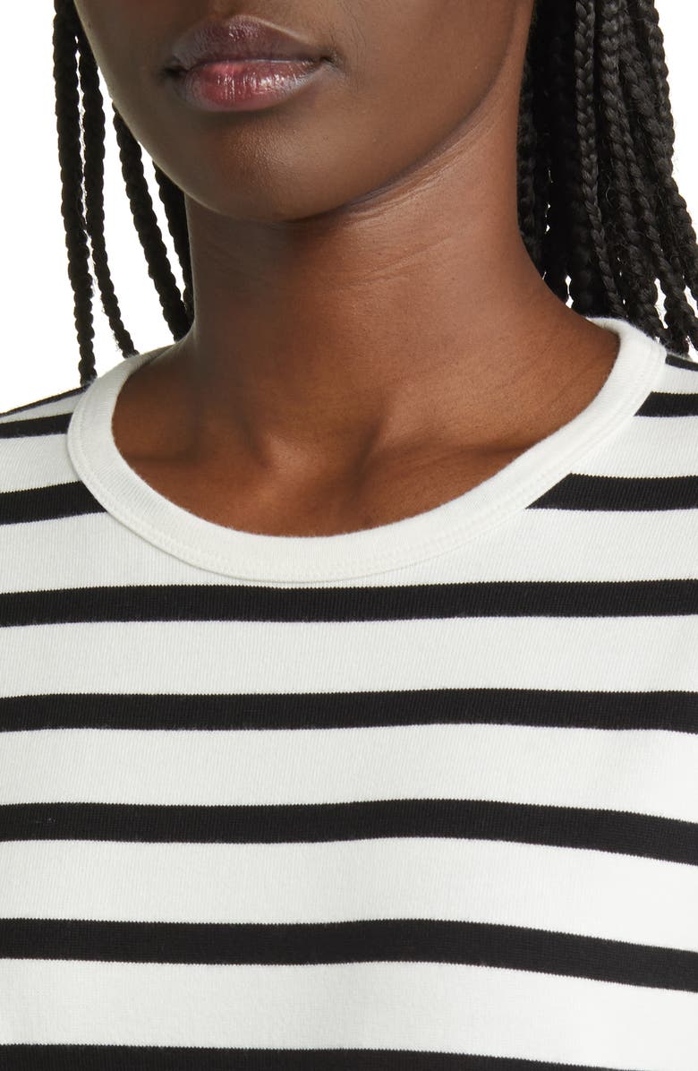 FRAME Slouchy Stripe Organic Cotton T-Shirt Dress, Alternate, color, 