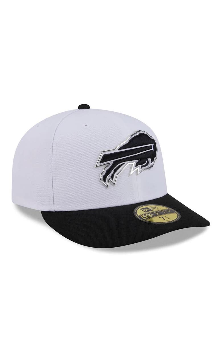 New Era Men's New Era  White/Black Buffalo Bills 2026 NFL Draft Pre-Curved 59FIFTY Fitted Hat, Alternate, color, White