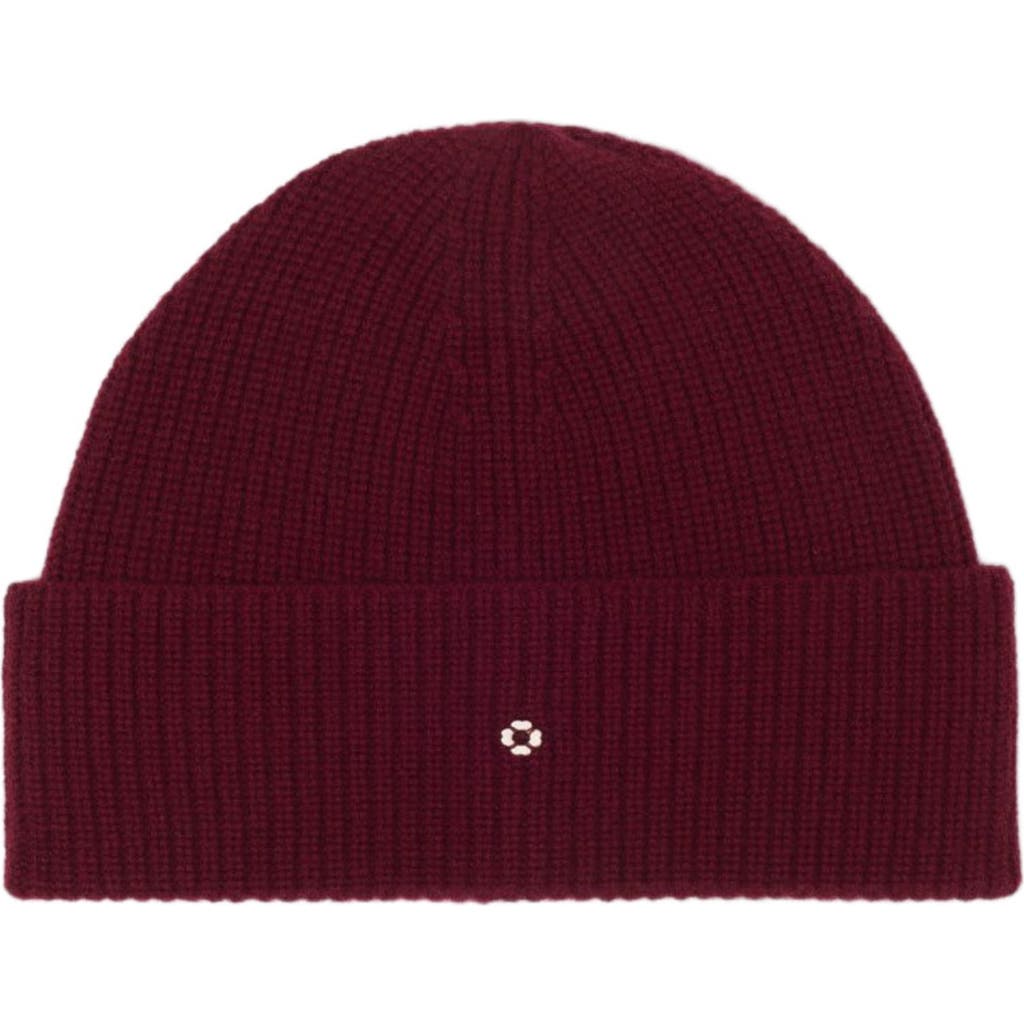 Maje Wool And Cashmere Beanie In Burgundy