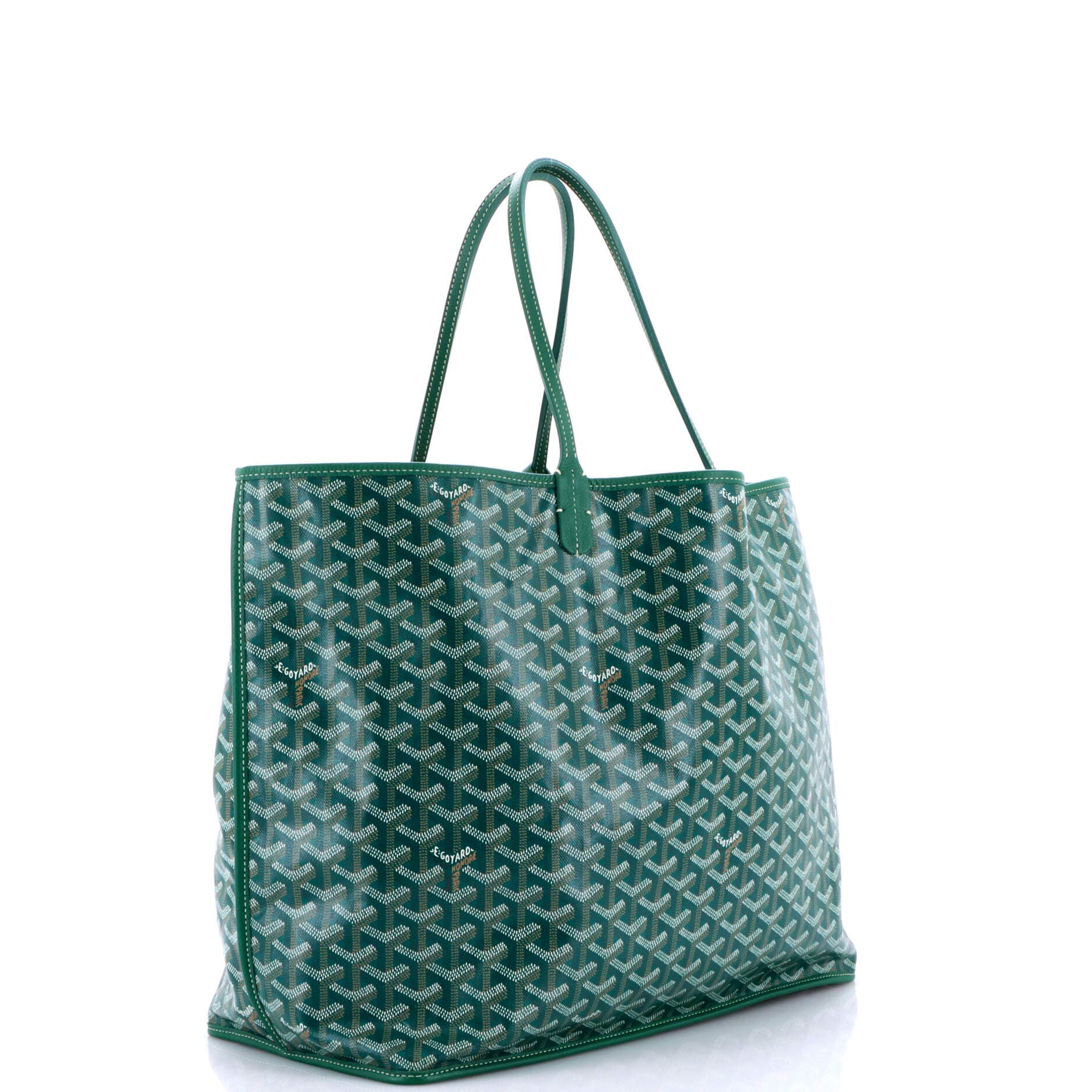 Pre-Owned Goyard Anjou Reversible Tote Coated Canvas GM, Alternate, color, Green