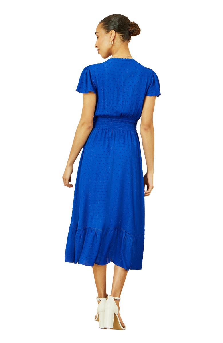 Yumi Button Detail Midi Dress, Alternate, color, Blue