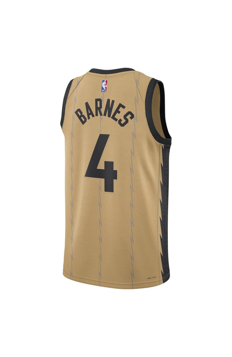Nike Unisex Nike Scottie Barnes Gold Toronto Raptors 2023/24 Swingman Jersey - City Edition, Alternate, color, 