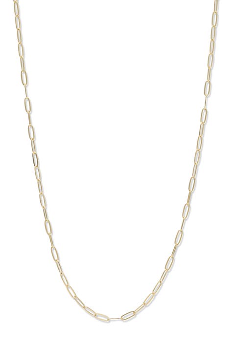 Mini Paper Clip Chain Necklace