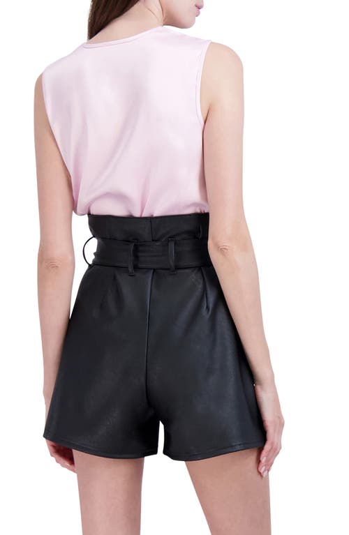 Ookie & Lala Lace Trim V-neck Satin Tank In Light Pink