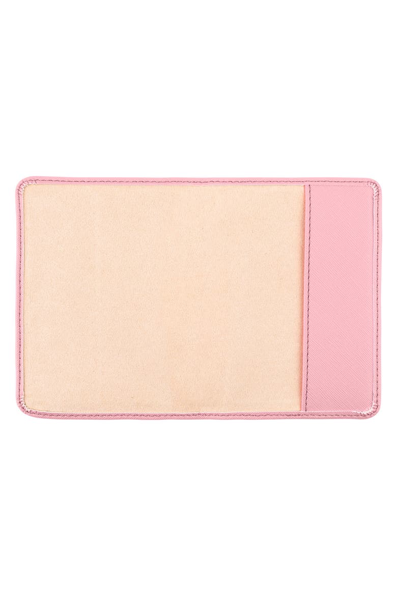 Textured Faux Leather Passport Case, Alternate, color, FLAMINGO