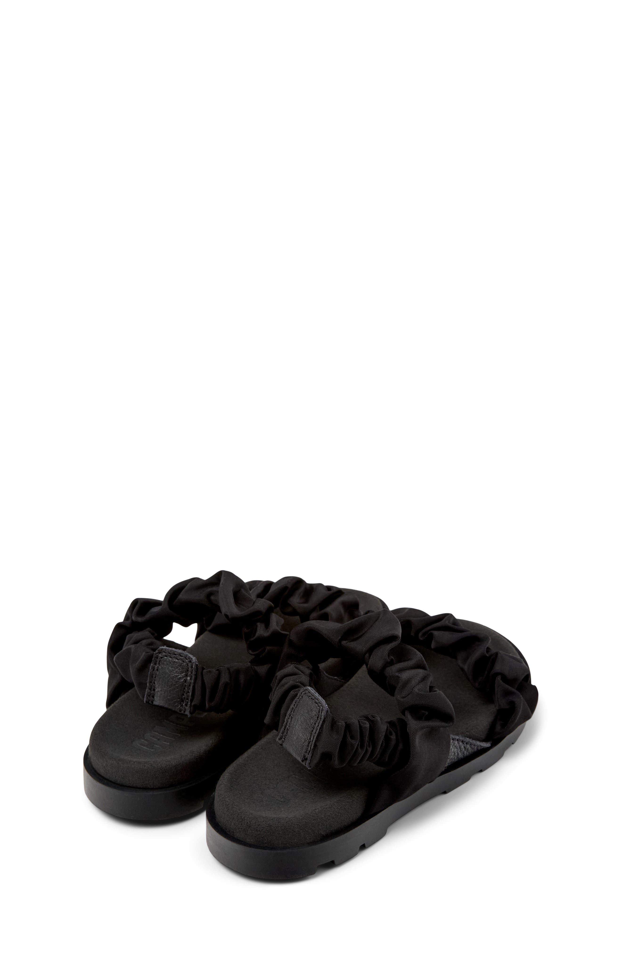Camper Kids' Brutus Scrunch Slingback Sandal, Alternate, color, Black