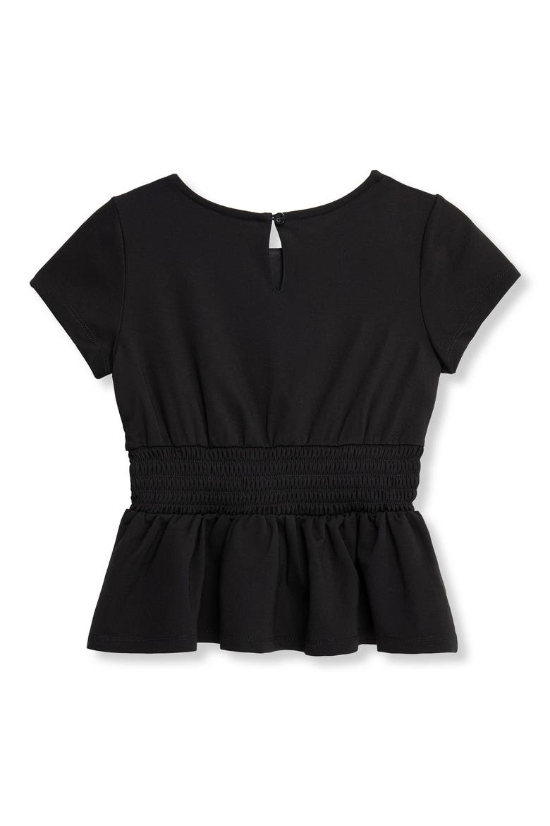 Kids' Twist Front T-Shirt, Alternate, color, BLACK
