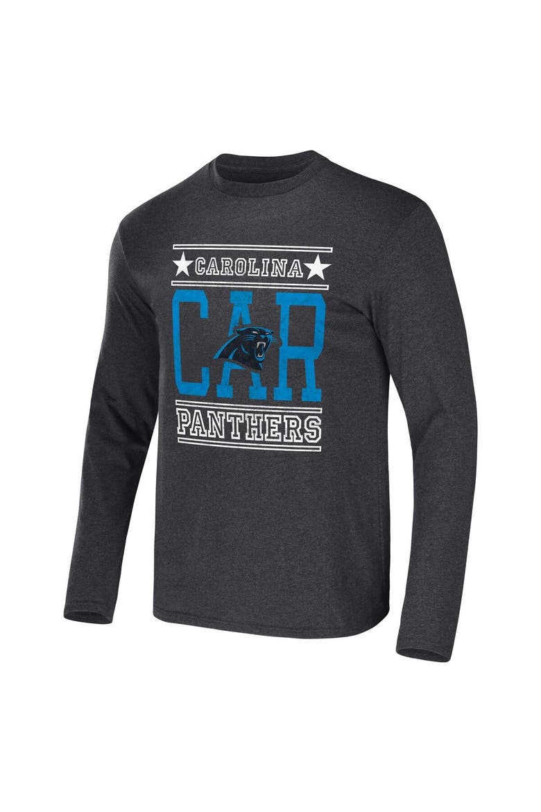 Men's NFL x Darius Rucker Collection by Fanatics Heathered Charcoal Carolina Panthers Long Sleeve T-Shirt, Alternate, color, Heather Charcoal