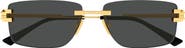 Bottega Veneta BV1511S 58mm Gradient Rectangular Sunglasses