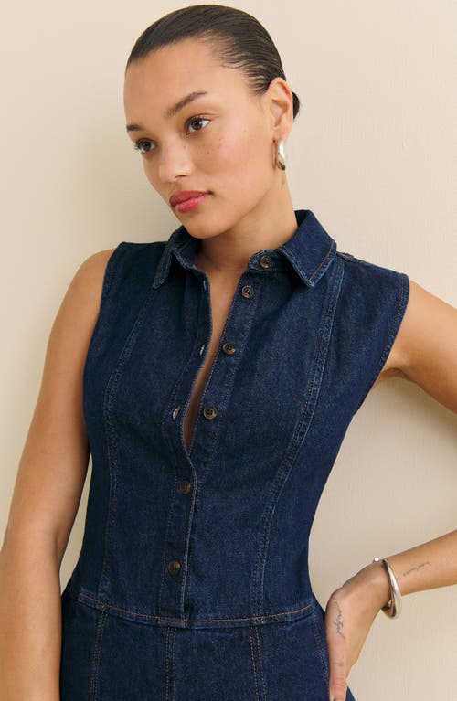 Reformation Arella Denim Minidress In Flinders