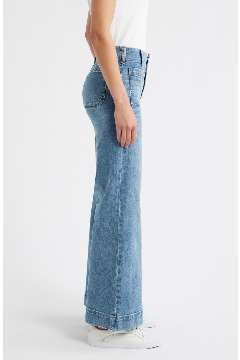 Soho Patch Pocket Wide Leg Jeans, Alternate, color, VINTAGE WHISKER