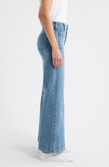 Soho Patch Pocket Wide Leg Jeans