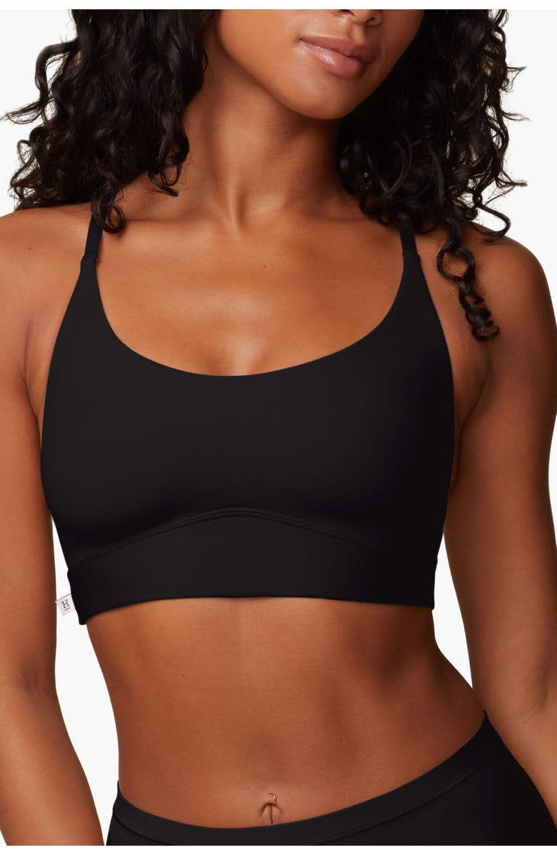 Harper Wilde Bliss Racerback Bralette, Main, color, Black