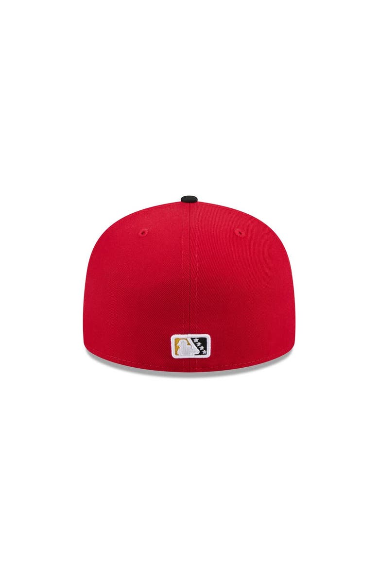 New Era Men's New Era Red Bowie Baysox Theme Nights 59FIFTY Fitted Hat, Alternate, color, Red