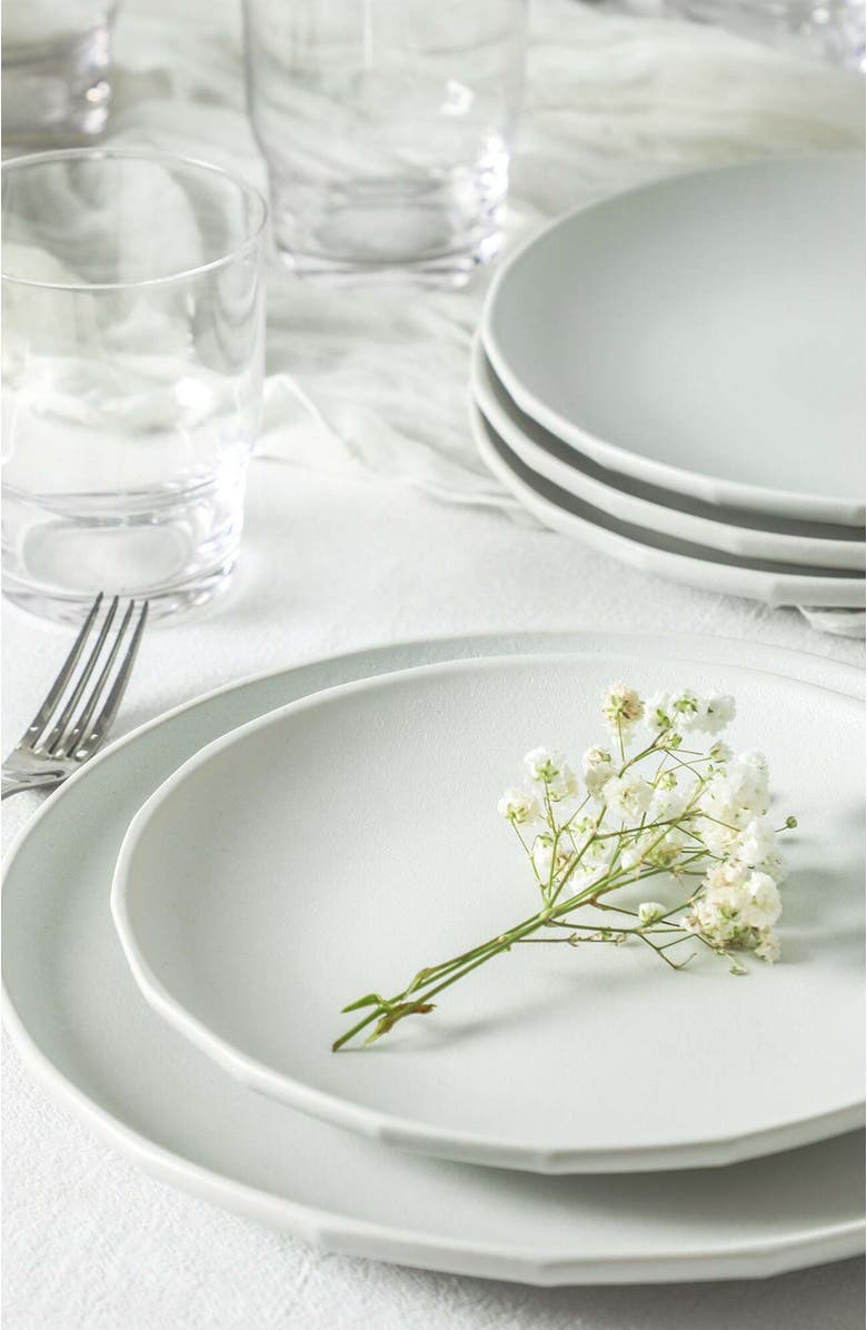 Stone Lain Rio Stoneware 16-Piece Dinnerware Set with Glasses, Alternate, color, Beige