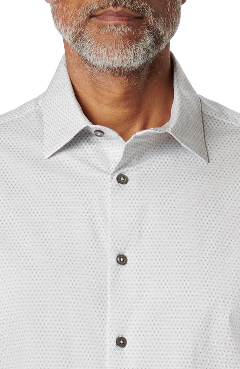 Bugatchi Miles OoohCotton<sup>®</sup> Geometric Print Short Sleeve Button-Up Shirt, Alternate, color,