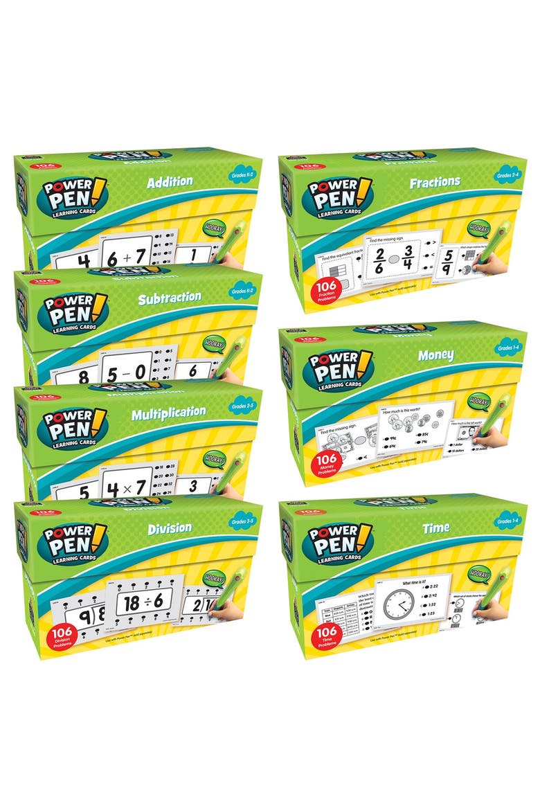 Power Pen Learning Math Quiz Cards - Set of 7, Main, color, Multicolor