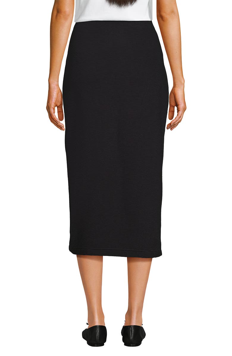 Lands' End Starfish Side Zip Midi Skirt, Alternate, color, Black