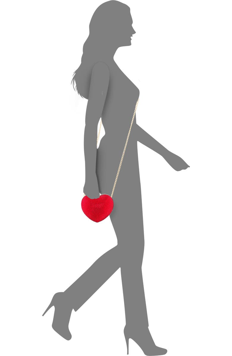 Nina Crystal Embellished Minaudière, Alternate, color, Red Rouge