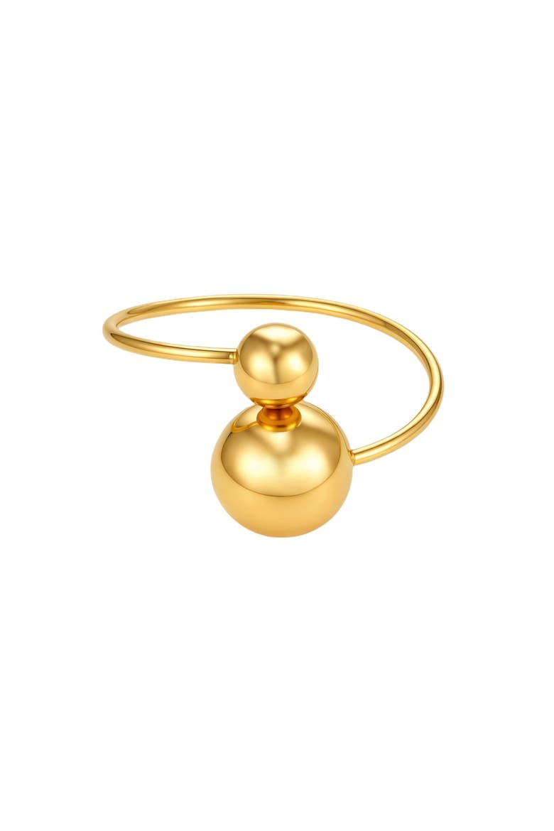 Double Bead Adjustable Ring, Alternate, color, GOLD