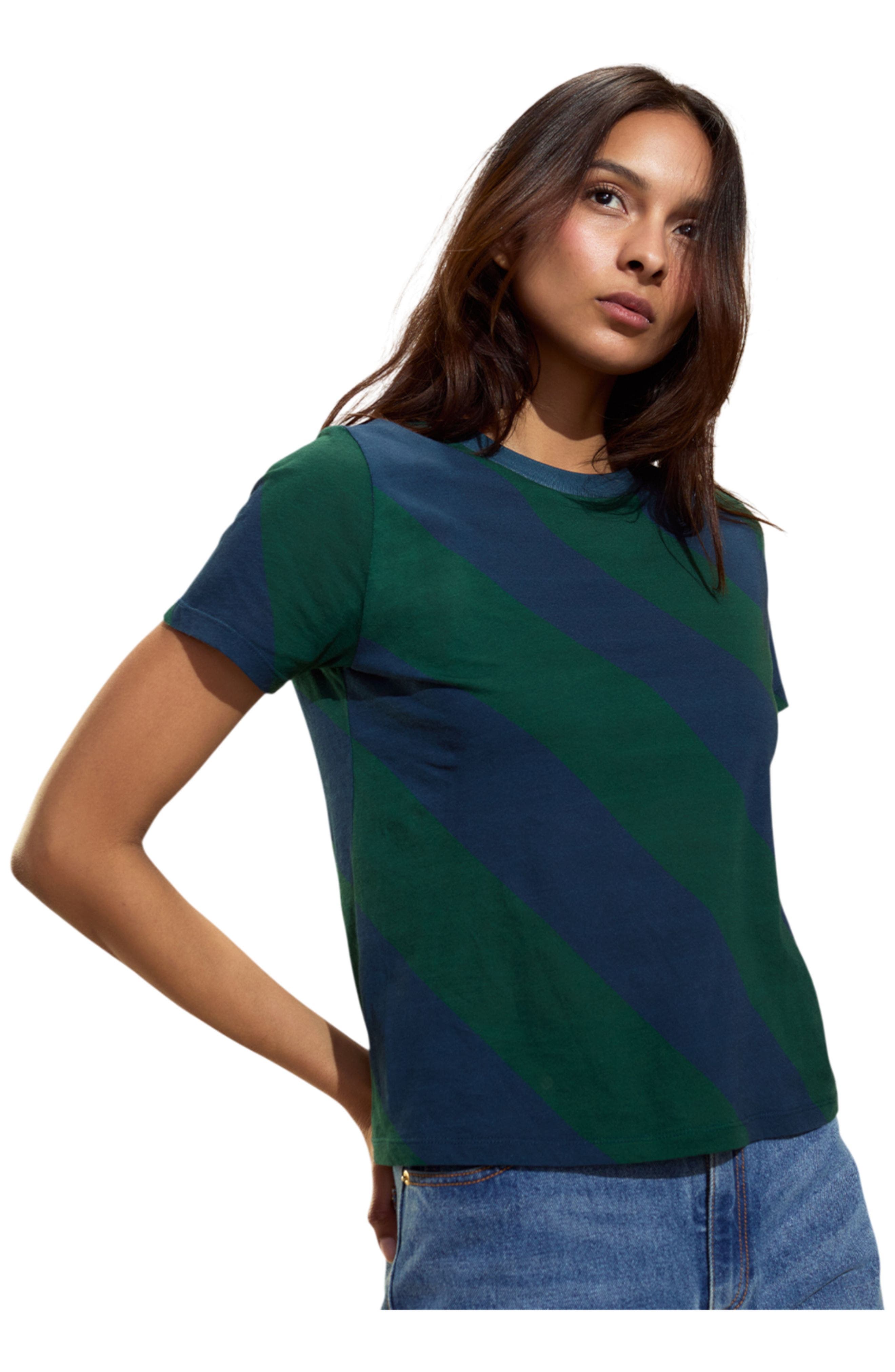 Diagonal Stripe Tee - image 4