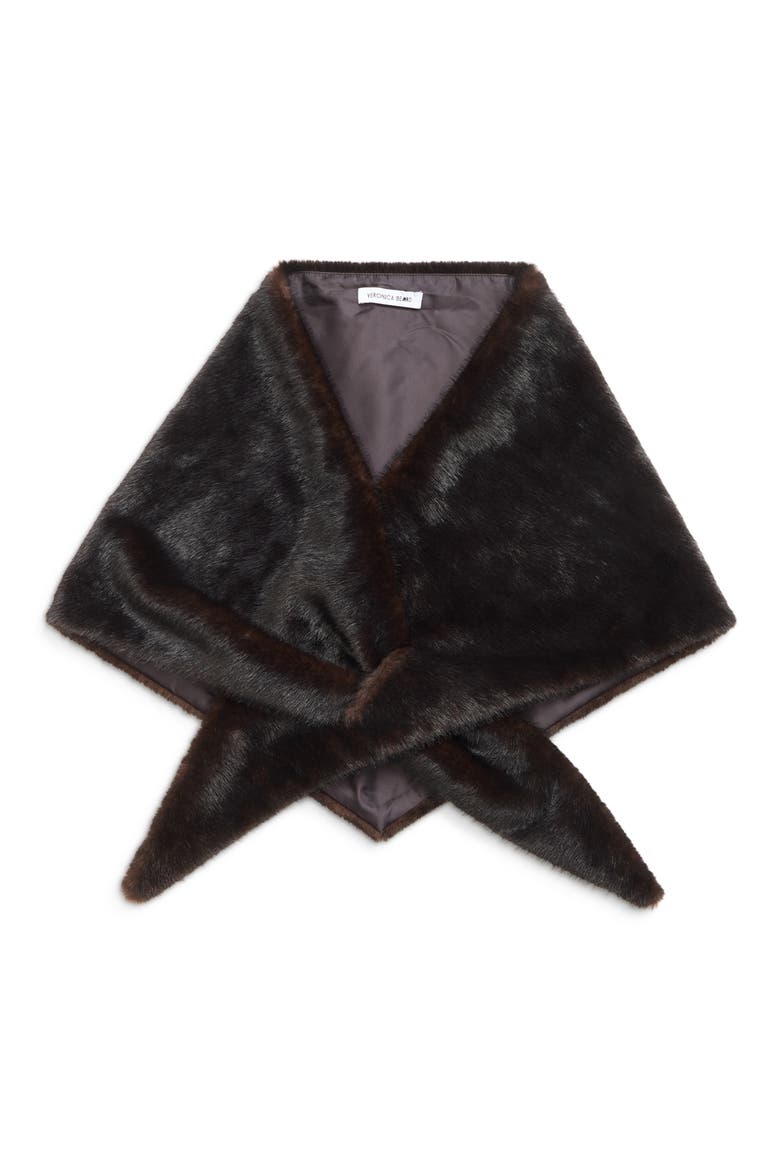 Faux Fur Scarf, Main, color, SABLE