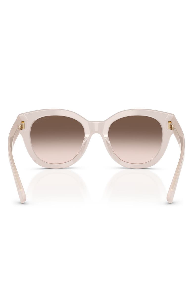 Jimmy Choo 51mm Round Sunglasses, Alternate, color, Opaline Taupe / Pink / Grey