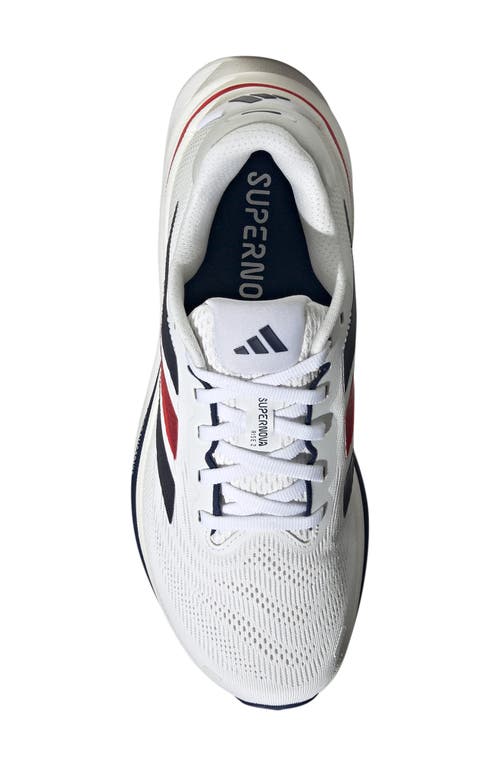 Adidas Originals Adidas Supernova Rise 2 Running Shoe In White/dark Blue/pure Ruby