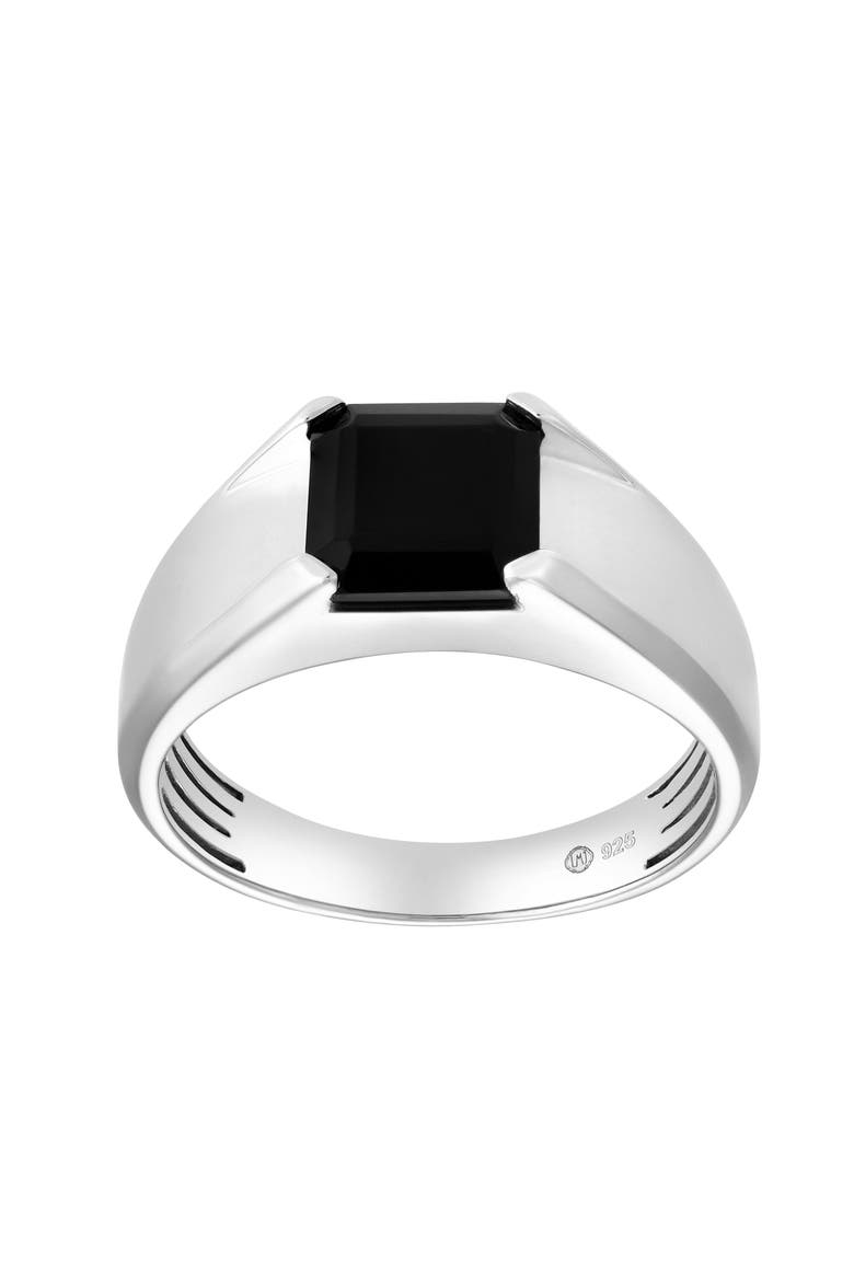 Yoru 2 CT Black Spinel Ring 925 Silver, Main, color, Sterling Silver