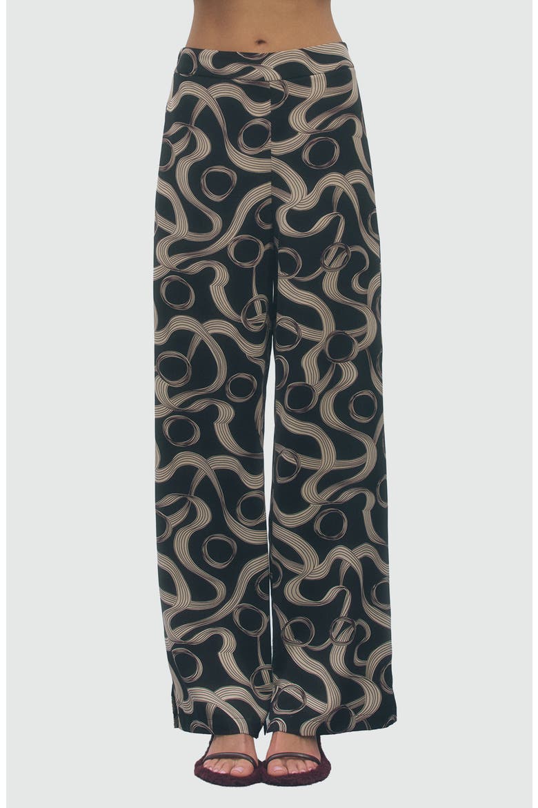 Hayden Wide Leg Pants, Main, color, BLACK BEIGE