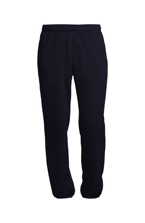 Lands' End Serious Sweats High Pile Lined Pant In Blue