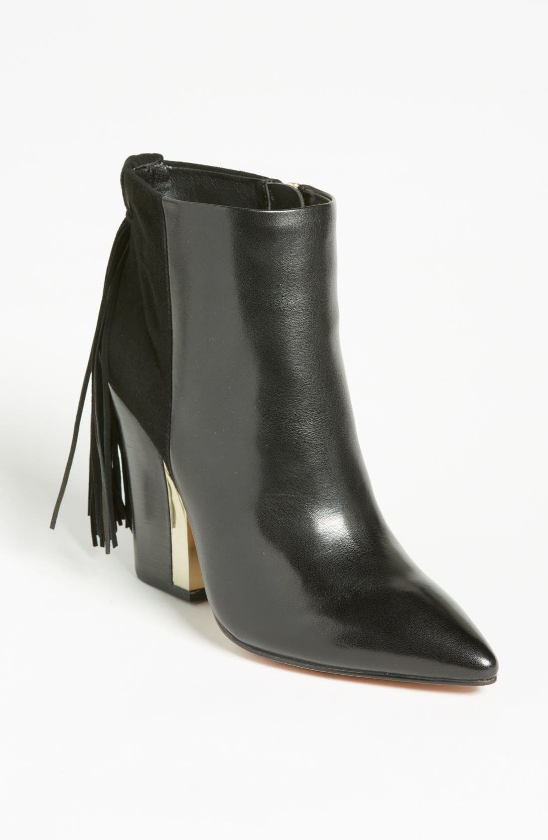 'Mariel' Bootie, Main, color, BLACK LEATHER