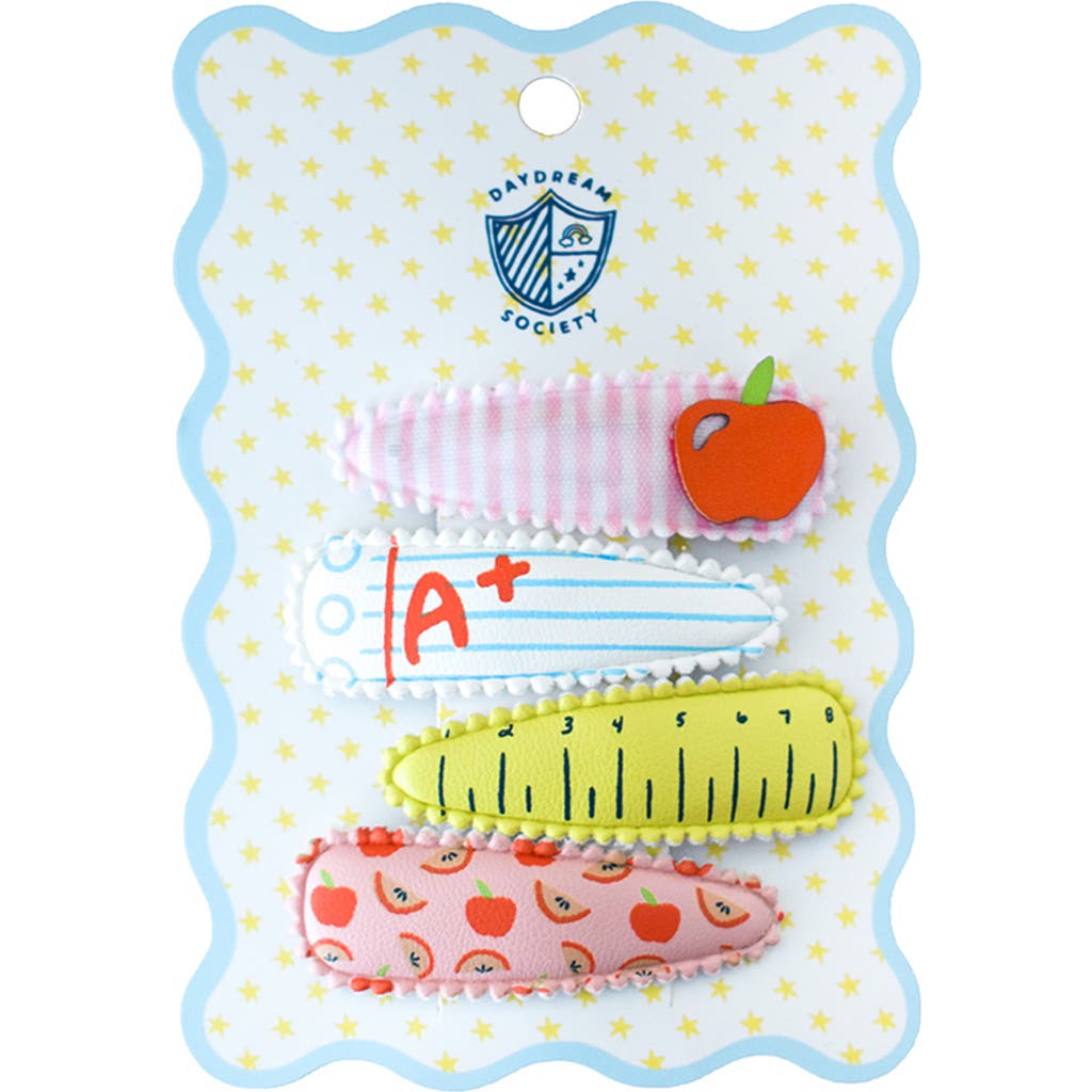 Jollity & Co . Smarty Pants Printed Clip Set In Multi