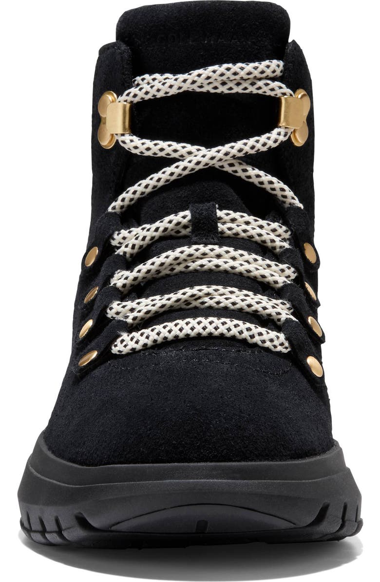 Cole Haan Grand Raelyn Waterproof Hiking Boot, Alternate, color, Black Suede/ Black