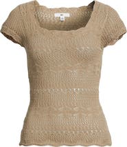 BP. Cotton Pointelle T-Shirt