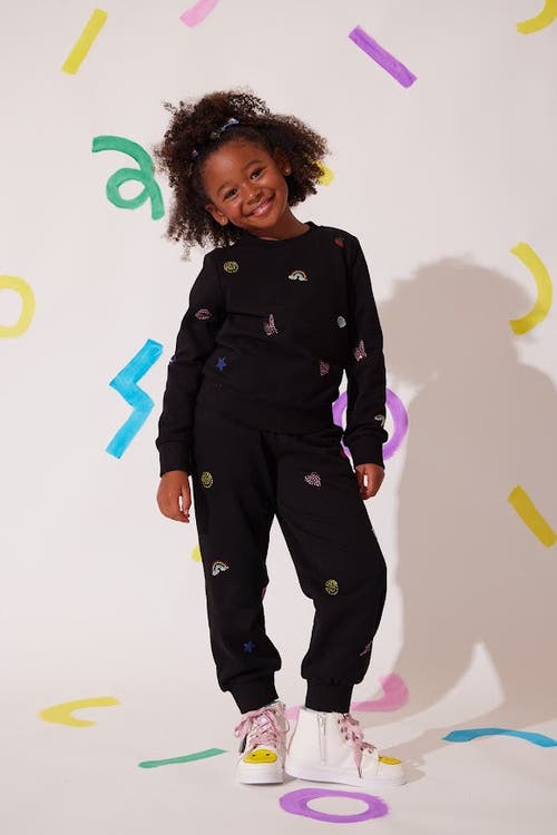 Lola + The Boys Crystal Doodle Set In Black