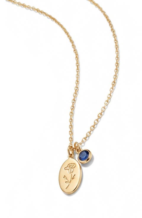 Birthstone Charm Necklace