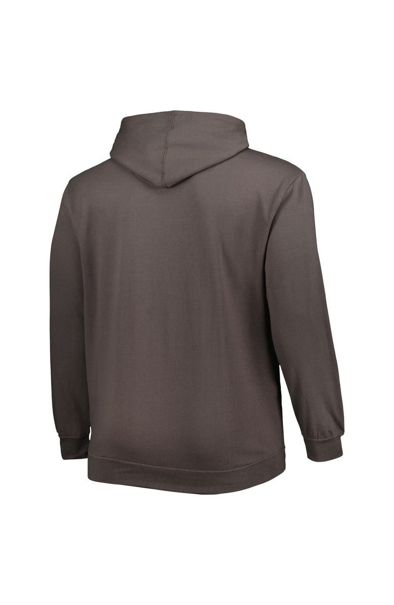 PROFILE Men's Charcoal New England Patriots Big & Tall Logo Pullover Hoodie, Alternate, color, 